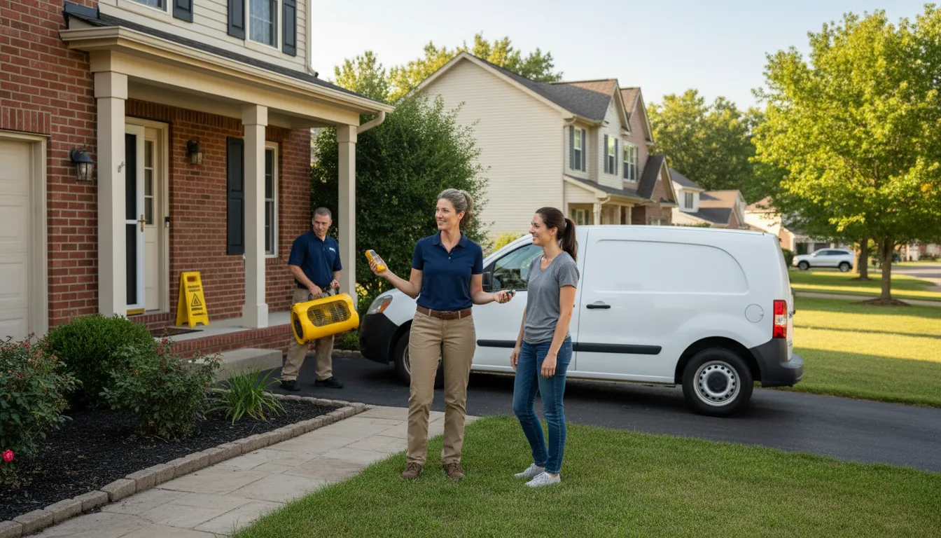Residential water damage restoration in North Springfield, PA